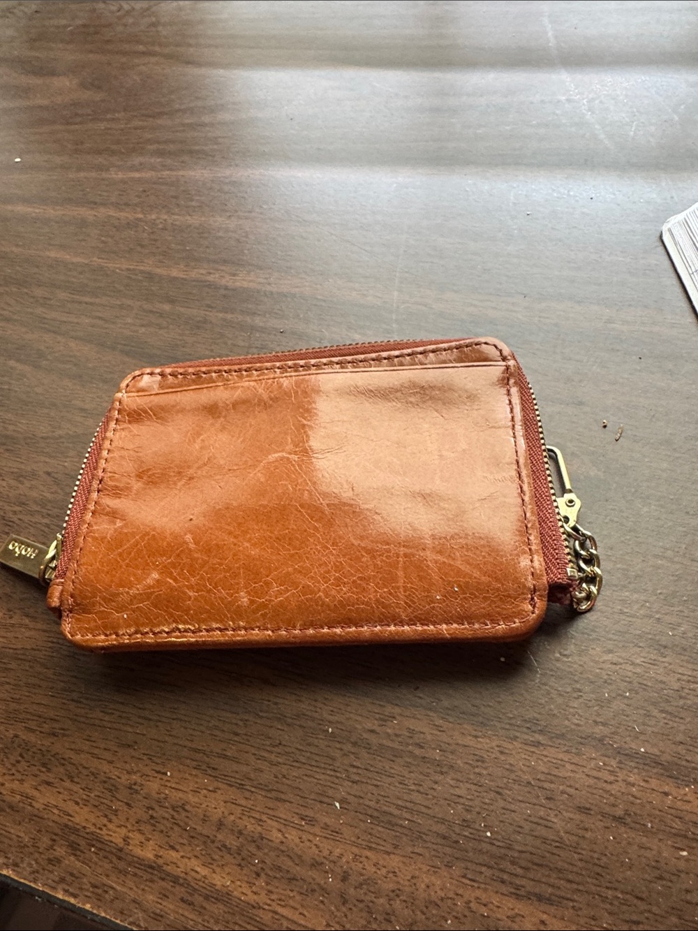 Hobo Brown Leather Credit Card Case - Picture 3 of 4